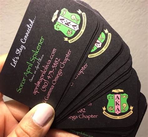 Alpha Kappa Alpha Business Cards .